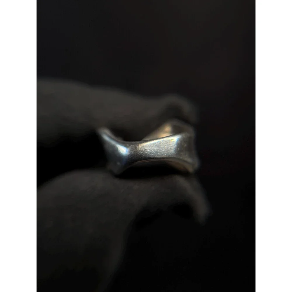 Vintage TOVE Norway 925 Sterling Silver Modernist Wrap Ring Size 6